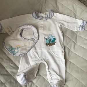 Fendi baby onesie and bib set